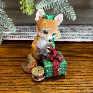 The Danbury Mint The Baby Animal Christmas Ornaments  Fox Kit